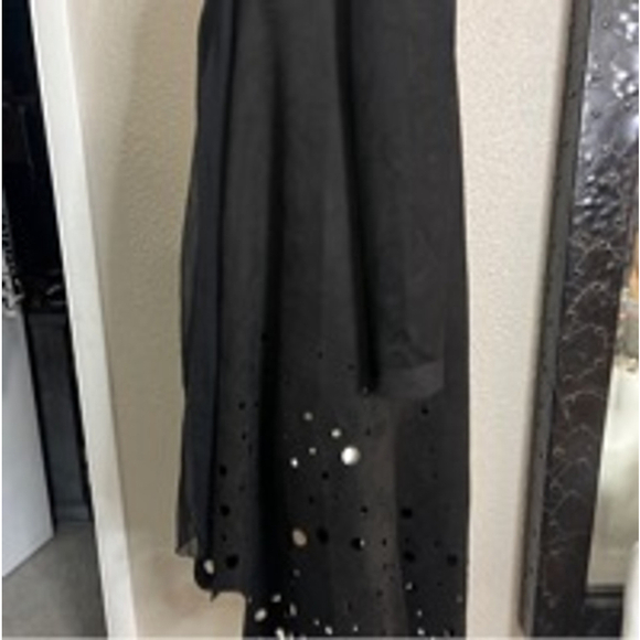 NWT women’s vegan suede leather trench coat by Adore featuring cutouts in black - Picture 10 of 13